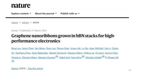 A new method of growing graphene nanoribbons has been developed first graphene